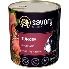 Влажный корм Savory для взрослых собак с индейкой 800 г (30525): Тип Влажный корм