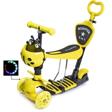 Самокат Scooter "Божья коровка" 5in1. Yellow (многофункциональный): Количество колес 3
