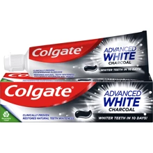Colgate Advanced White Charcoal Зубная паста 75 ml: Назначение Отбеливание, Очищение, Свежесть дыхания