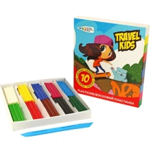 Пластилин Гамма Travel Kids восковой 10 цветов 120г (331010TK): Производитель Гамма