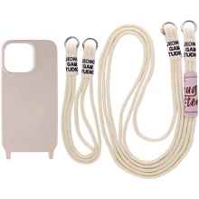 Чехол для iPhone TPU Case two straps California Antigue White for iPhone 11: Цвет бежевый