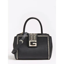 Жіноча сумка тоут Guess Bling Society Satchel чорна (HWVG7984060-BLA): Стать жіночий