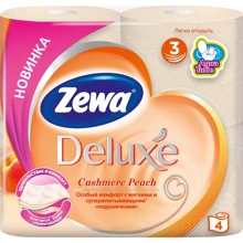 Туалетний папір Zewa Deluxe Cashmere Peach Персик тришарова 4 шт.: Класифікація Мас-маркет