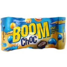 Драже Boom Choc Арахіс у жовто-блакитній глазурі 50 г (4820005196128): Вага, г 50