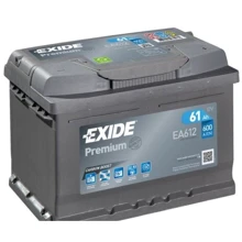 Автомобільний акумулятор EXIDE 6СТ-61 АзЕ PREMIUM EA612: Ємність, Ач 61