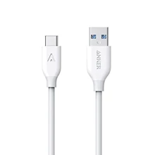 Кабель ANKER USB Cable to USB-C 3.0 Powerline V3 90cm White (A8163H21): Тип USB Cable - USB-C