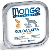 Паштет для собак Monge Dog Solo зі свіжого м'яса качка 150 г (70014182): Тип Влажный корм