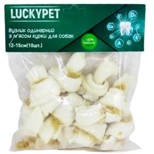 Лакомства Lucky Pet Узелок одинарный №4 со вкусом мяса курицы 12-15 см 10 шт (551108): Производитель Lucky Pet