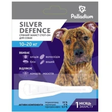 Капли на холку Palladium от блох, клещей и комаров для собак Silver Defence весом от 10 до 20 кг, (4820150201289): Тип Капли