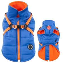 Жилет Puppia Mountaineer для собак со шлейкой M синий: Тип Жилеты