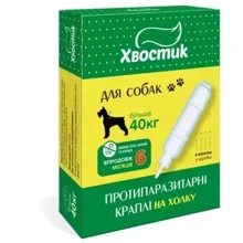 Капли противопаразитарные Хвостик для собак весом от 40 кг 6.0 мл - 4 шт. (4820150207205): Тип Капли