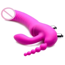 Regal Rider Vibrating Silicone Strapless Strap On Triple G Dildo - страпон, 22.9x3.8 см: Для кого Для женщин