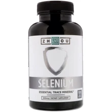 Zhou Nutrition Selenium Essential Trace Mineral Селен 200 мкг 100 вегетаріанських капсул: Тип Селен