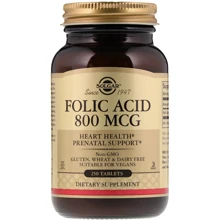 Solgar Folic Acid 800 mcg 250 Tablets: Тип Витамин B
