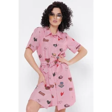 Сукня FashionUp PL-1767G 42 червоне повсякденне до середини стегна: Склад бавовна