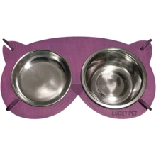 Миски на подставке Lucky Pet Cat 32x18x8 см фиолетовые (4820224213491): Тип Миски
