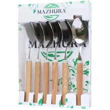Набор столовых ложек Mazhura Beech Wood 6 шт MZ-505665: Ложка столовая 6 шт