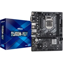 ASRock B560M-HDV microATX 2xDDR4 5000, M2, HDMI, HDMI, D-Sub, DVI-D: Оперативна пам'ять 2xDDR4 5000 МГц, до 64 ГБ