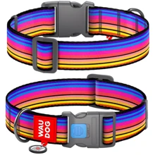 Ошейник для собак нейлоновый WAUDOG Nylon c QR паспортом рисунок Линия 1 пластиковый фастекс XXL 35 мм 46-70 см (284-0006): Производитель WAUDOG