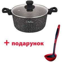 Кастрюля Bollire Milano 24 см 4.3 л + Подарок половник BR-3802 Bollire (BR-1103_3802): Тип Традиционная