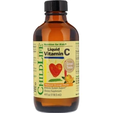 ChildLife, Essentials, Liquid Vitamin C, Natural Orange Flavor, 4 fl oz (118.5 mL) (CDL10200): Тип Витамин C