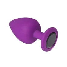 Силіконова анальна пробка з кристалом Purple Silicone Black Diamond (розмір S): Для кого унісекс