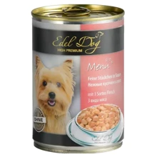 Вологий корм для собак Edel Dog три види м'яса 400 г (4003024180037): Тип Влажный корм