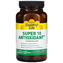 Country Life Super 10 Antioxidant Антиоксидант вітамінно-мінеральний комплекс 120 таблеток: Тип Комплексные
