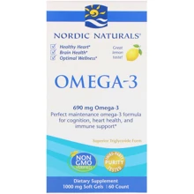 Nordic Naturals Omega-3, Lemon, 690 mg, 60 Soft Gels (NOR-01760): Тип Омега 3