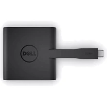Адаптер Dell Adapter DA200 USB-C to HDMI+VGA+Ethernet+USB 3.0 Black (470-ABRY): Колір чорний