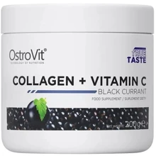 OstroVit Collagen And Vitamin C Коллаген с Витамином С со вкусом черной смородины 200 г: Пол Унисекс