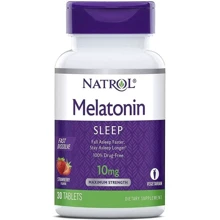 Natrol Melatonin with Strawberry flavored 10 mg Мелатонин 30 таблеток: Форма выпуска Таблетки