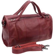 Женская сумка бочонок Borsa Leather бордовая (1t560-burgundy): Пол Женский