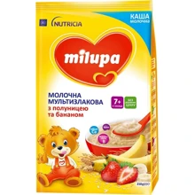 Молочная каша Milupa мультизлаковая с клубникой и бананом для детей от 7 месяцев 210г (5900852058615): Тип Каши молочные