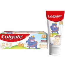 Colgate Зубная паста детская без фторида от 3 до 5 лет со вкусом апельсина 60 мл: Назначение Укрепление эмали, Укрепление десен, Свежесть дыхания, Очищение, От зубного налета, Комплексная защит