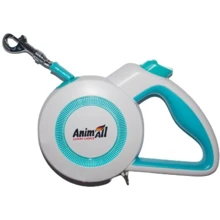 Поводок-рулетка AnimAll Reflector MS7110-3M для собак весом до 15 кг 3 м S Голубой-белый (143543): Тип шнура Лента