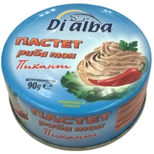 Рибний паштет Di Alba Tuna Pate із тунця 90г: Вид м'яса тунец