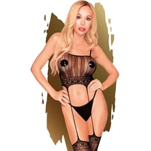 Бодистокинг с топом и чулками на подвязках Penthouse - Sex Dealer Black S/L: Для кого Для женщин
