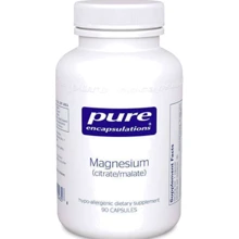 Pure Encapsulations Magnesium (citrate/malate) 120 mg 90 caps Цитрат и малат магния: Тип Магний + Калий