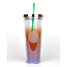 Термостакан Starbucks Cold Cup Multi Colored 710 мл Прозоро - золотий: Тип термостакан