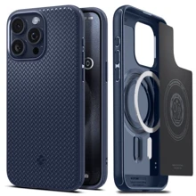 Чехол для iPhone Spigen Mag Armor MagFit Navy Blue (ACS06598) for iPhone 15 Pro Max: Цвет синий