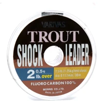 Флюорокарбон Varivas Trout Shock Leader Ti-F 30m #0.5 2lb 0.117mm: Тип Леска