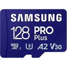 Карта памяти Samsung 128GB microSDXC Class 10 UHS-I U3 V30 A2 Pro Plus + adapter (MB-MD128SA/EU): Тип карты MicroSDXC