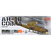 Набір фарб ICM для вертольота COBRA AH-1G 6 шт. (ICM3001): Виробник ICM