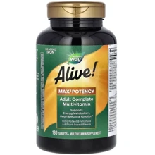 Nature's Way Alive! Max3 Daily Multi-Vitamin Мультивітаміни 180 таблеток (без заліза): Тип Комплексные