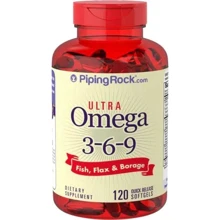 Piping Rock Multi Omega 3-6-9 Fish, Flax & Borage 120 Softgels Мульти-омега-3-6-9 из рыбы, льна и бурачника: Тип Омега 3-6-9