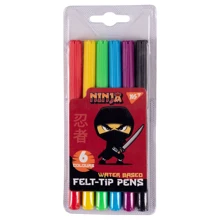 Фломастери YES Ninja 6 кольорів (650527): Тип На водной основе