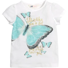 Футболка H & M 1212-3502673 134-140 см біла: Тип футболки