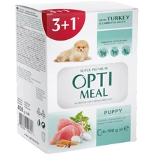 Вологий корм Optimeal Puppy для цуценят з індичкою та морквою в соусі (3+1) 400 г (4820269140813): Тип Влажный корм