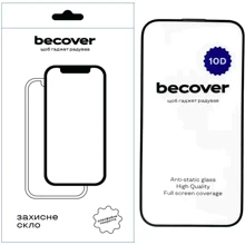 Защитное стекло для iPhone BeCover Tempered Glass 10D Black for iPhone 15 Pro (711331): Тип защиты экрана на экран